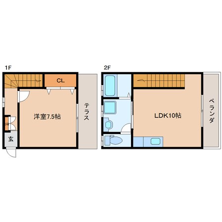 静岡駅 バス22分  中島団地前下車：停歩5分 1-2階の物件間取画像